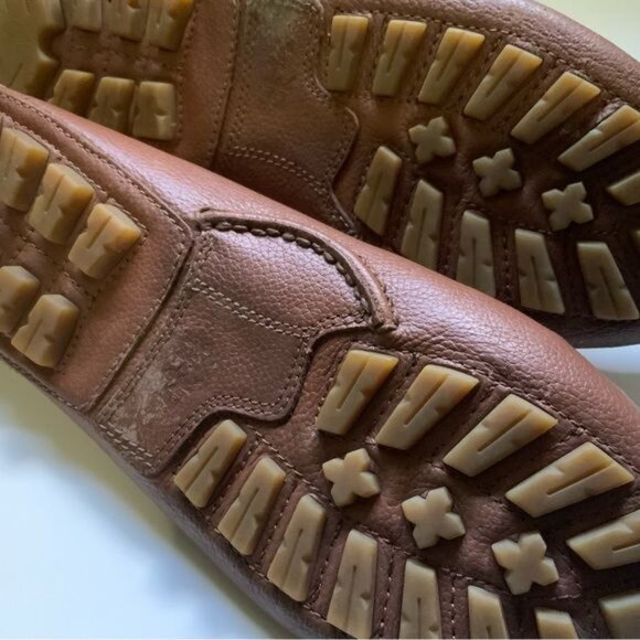 *COACH 'ARLENE' Classic Brown Loafer Logo Horsebit Flats - Picture 8 of 12